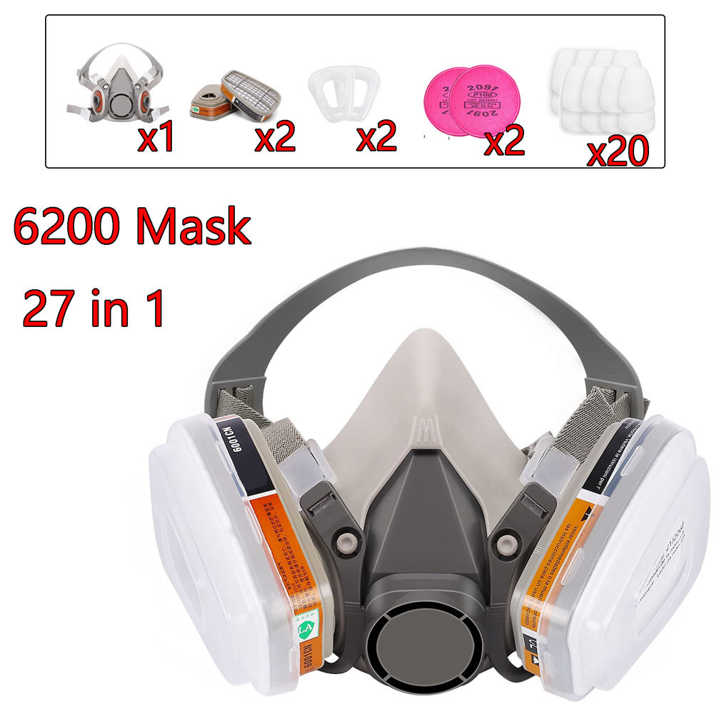 Dust Mask Construction - Masque à gaz 6200 avec boîte