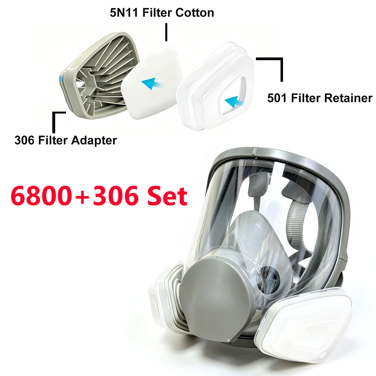 Respirateur intégral 6800 avec - Dust Mask Construction avis et prix